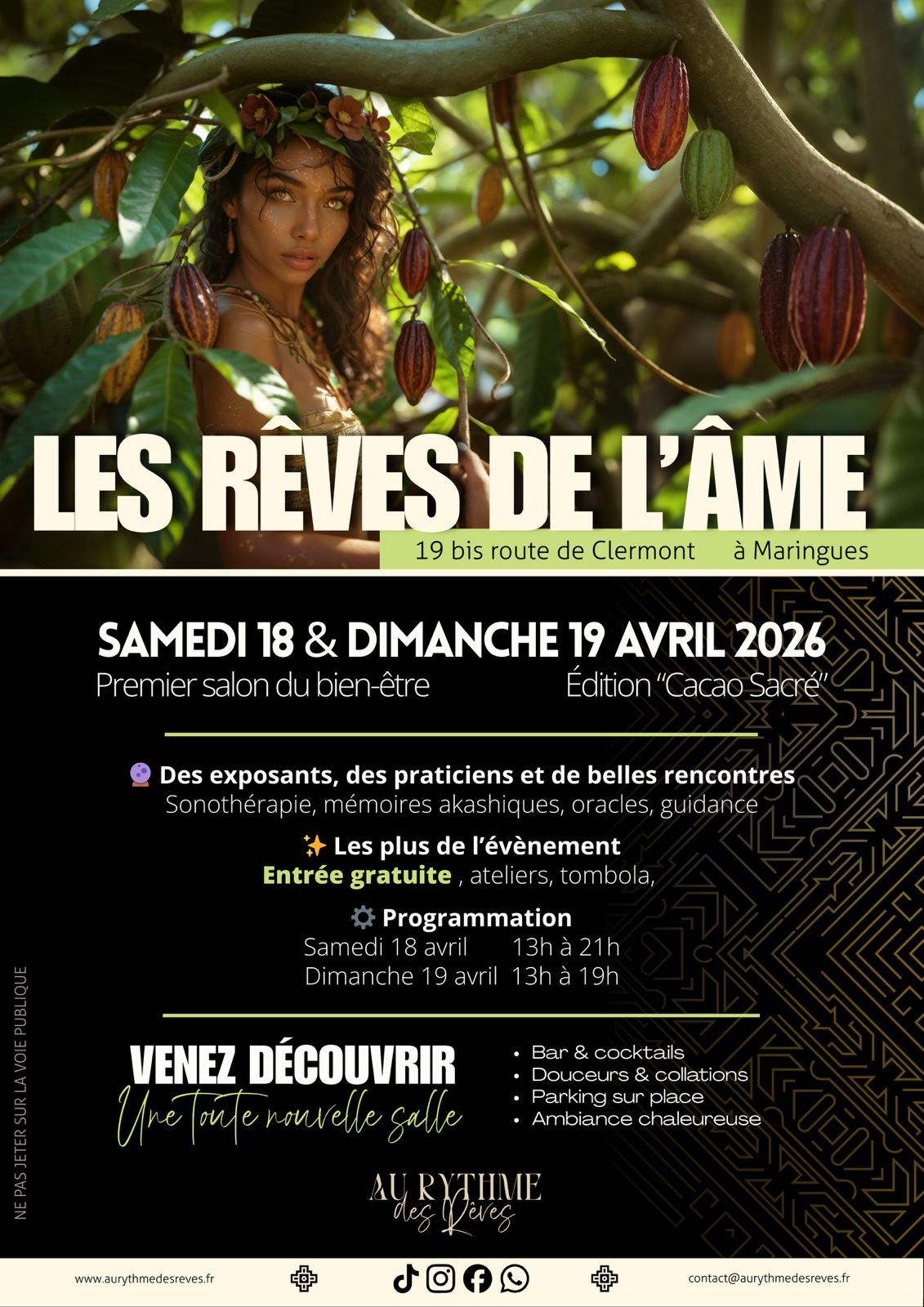 Affiche du salon du bien-être à Maringues près de Clermont-Ferrand les 18 et 19 avril 2026